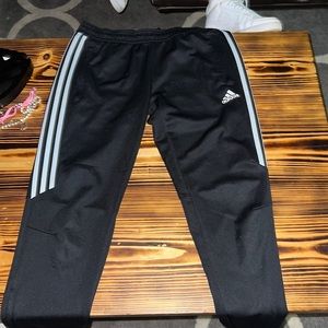 black adidas pants